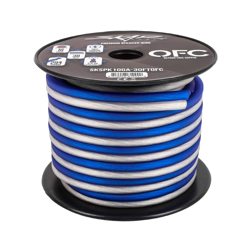 10 Gauge Oxygen-Free Copper Speaker Wire 30 Feet Pack of 2 G2208