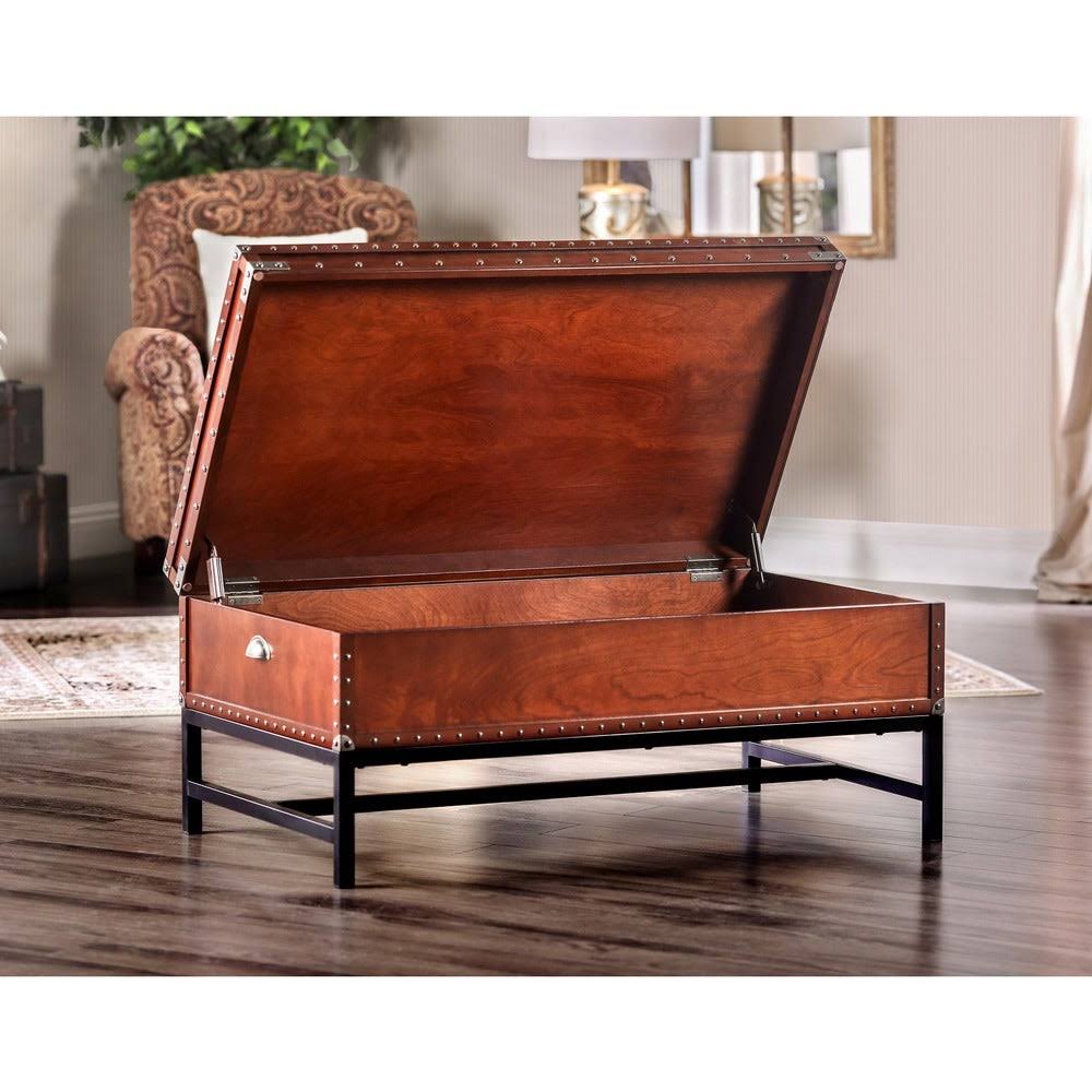 Industrial Cherry Solid Wood Coffee Table W634