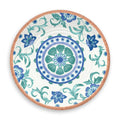 Turquoise Floral Salad Plate, Set of 6 G3623