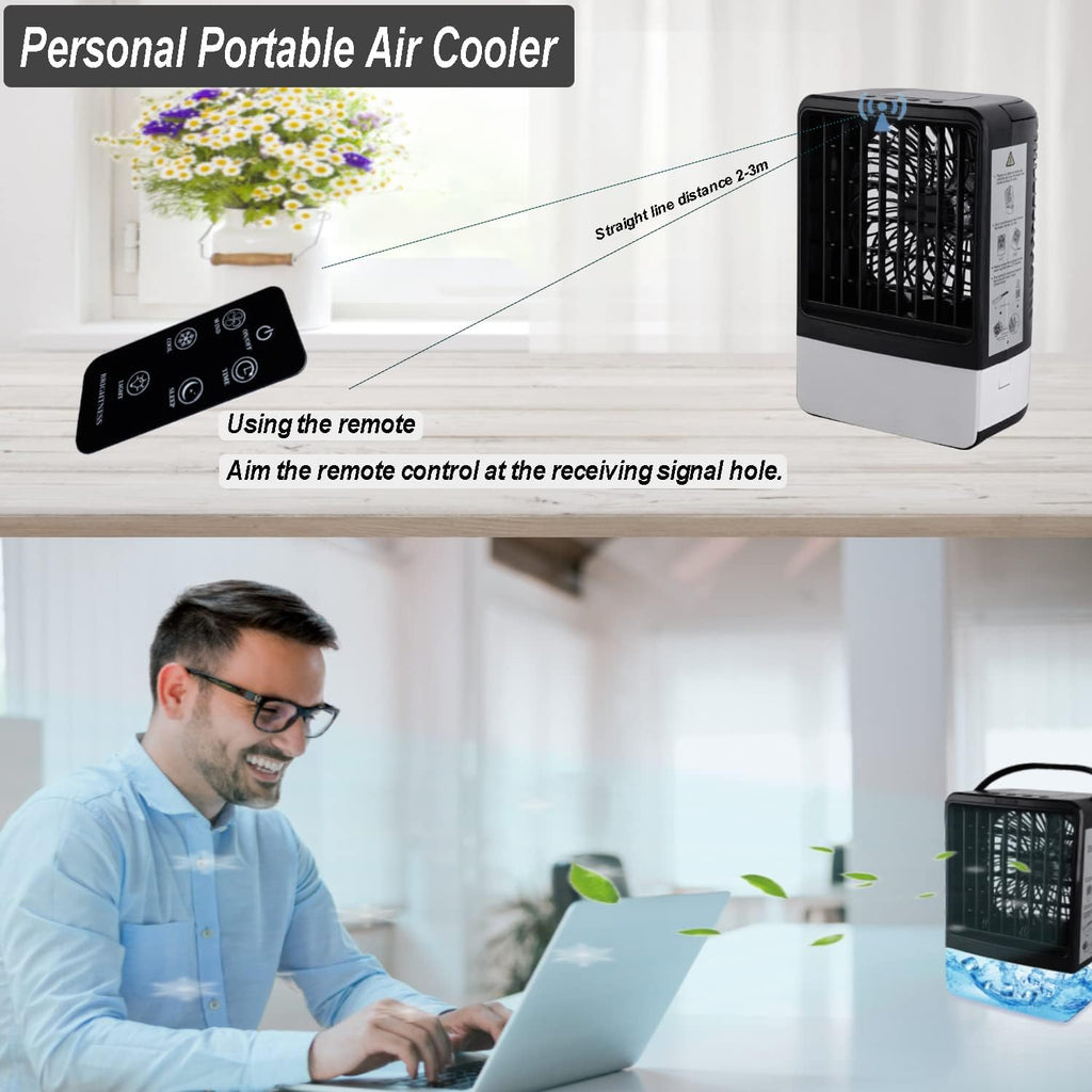 Portable Air Cooler Fan with 4000mAh Battery and Remote O5460