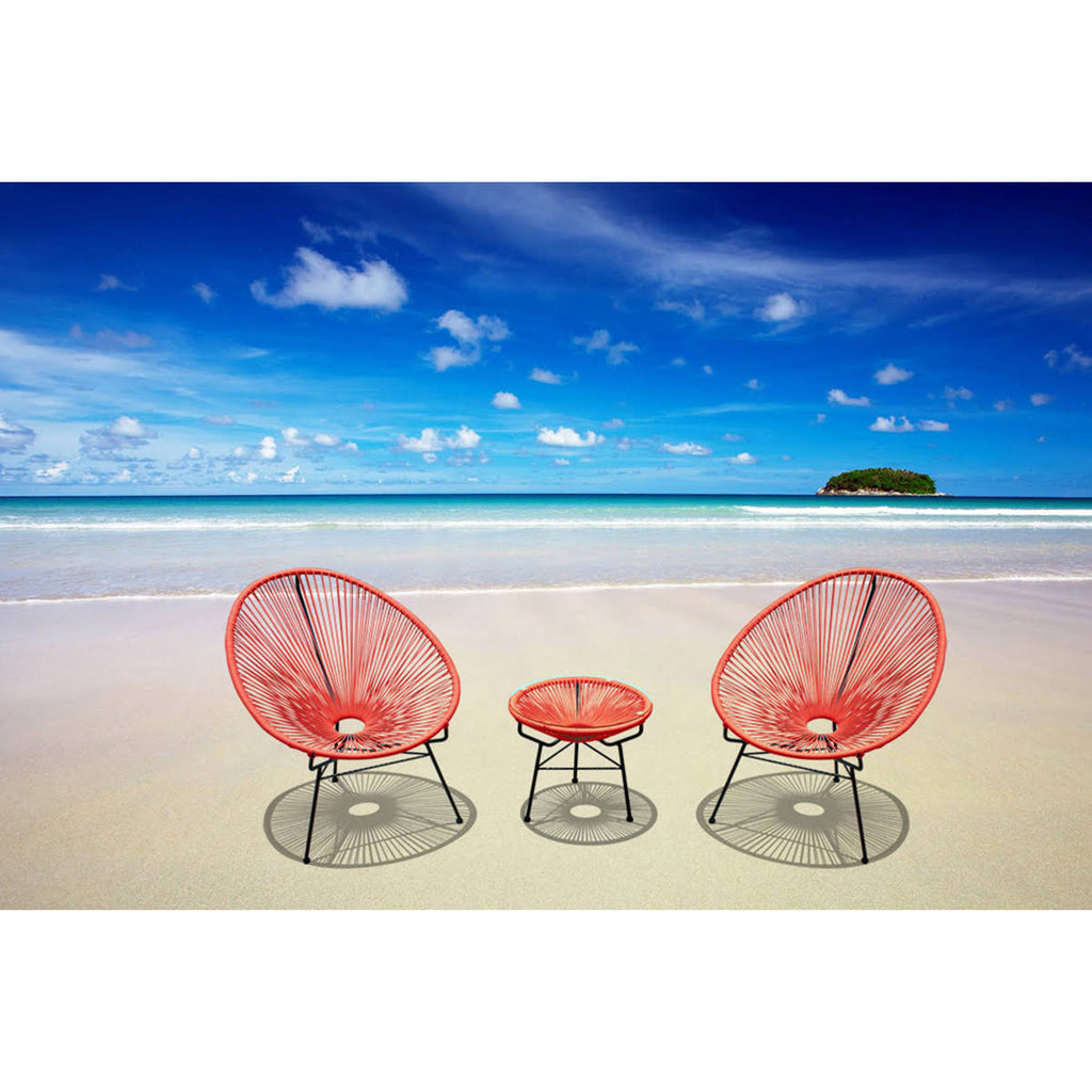 Jet Black 3-Piece Chat Set D315462