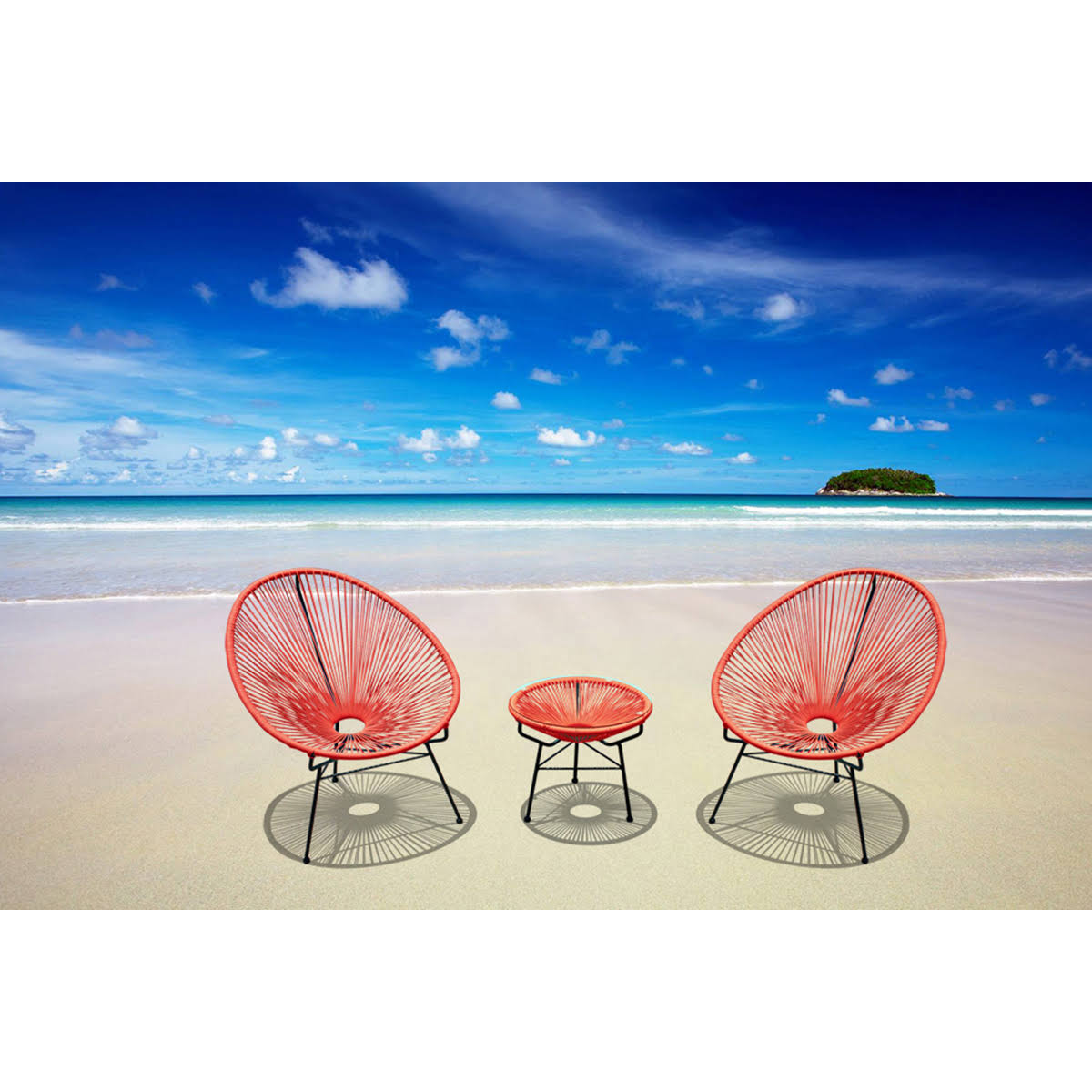 Jet Black 3-Piece Chat Set D315462