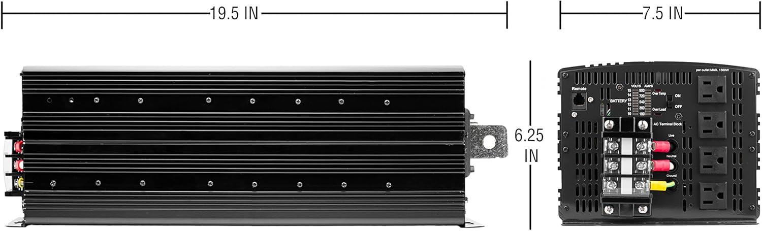 12V 8000 Watt Power Inverter with Remote Control N3267