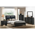 Black Wooden Eastern King Bed U726