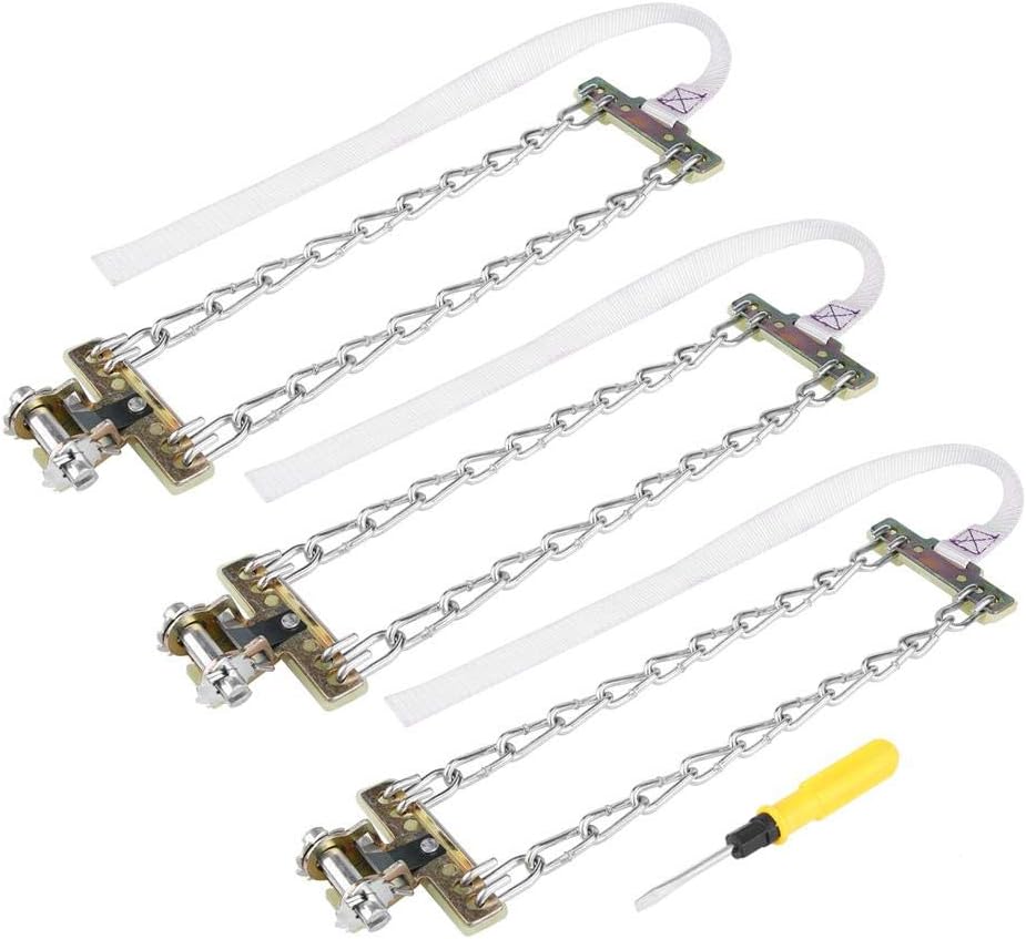 3pcs Clip-on Steel Tire Snow Chain (Large) X90989