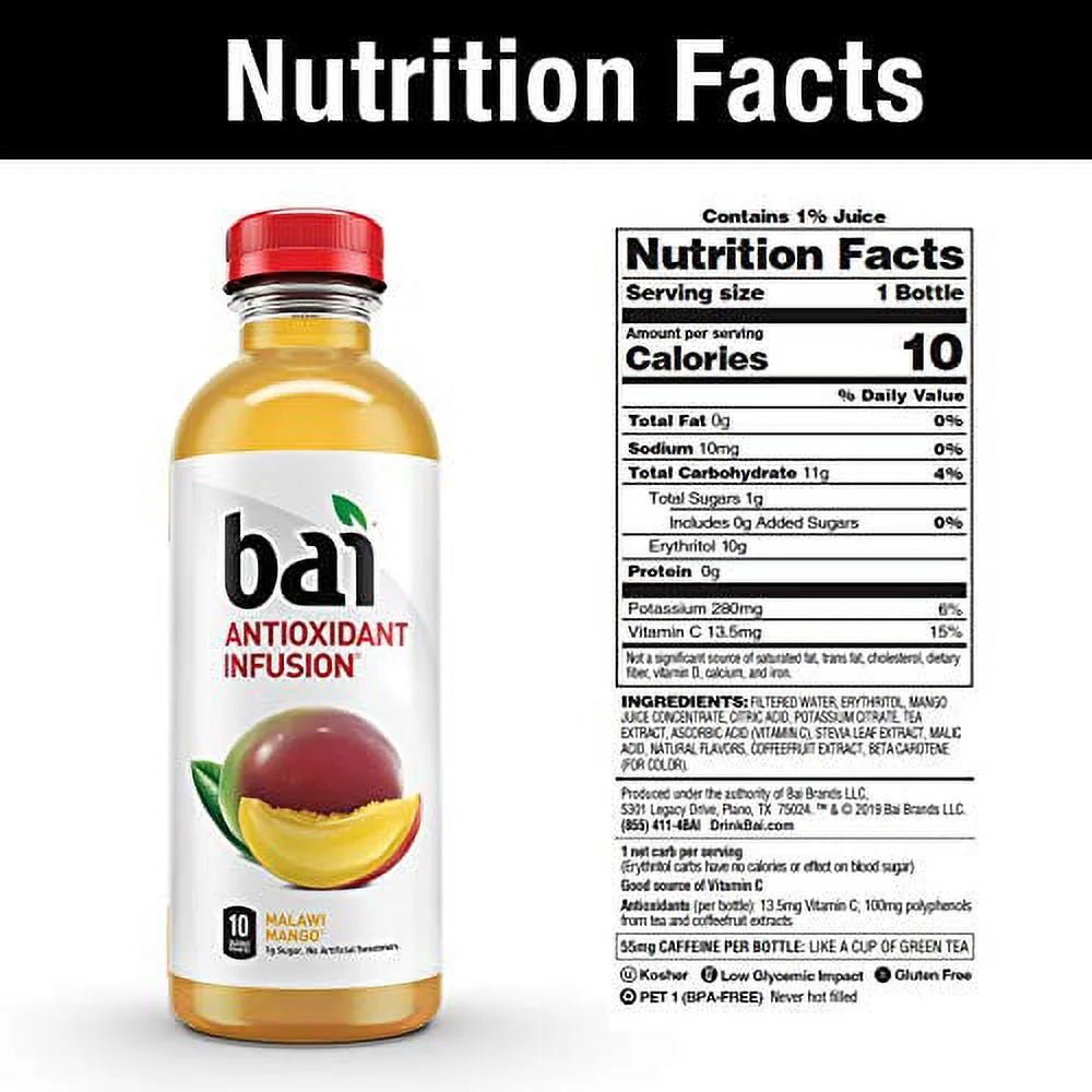 Antioxidant Infused Flavored Water, 18 Fluid Ounce Bottles, 6 Count H5596