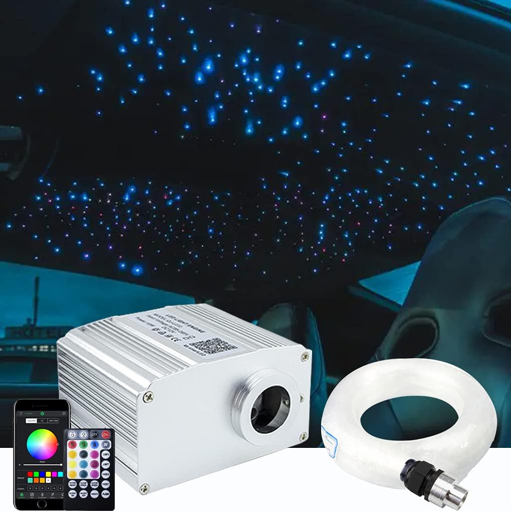 Bluetooth Fiber Optic Star Ceiling Light Kit Mixed 375pcs 9.8ft Strands H6122