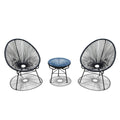 Jet Black 3-Piece Chat Set D315462