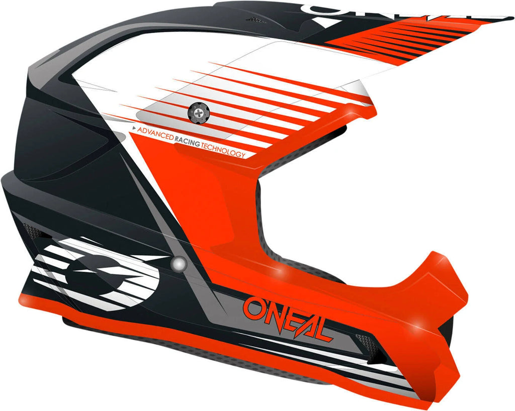 Black/Orange/White Cross Helmet M695