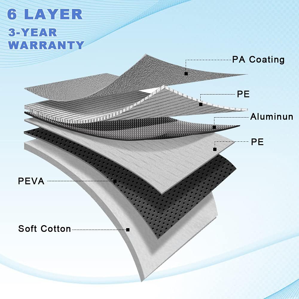6 Layers Waterproof Car Cover 193 X72 X59 inches A6334