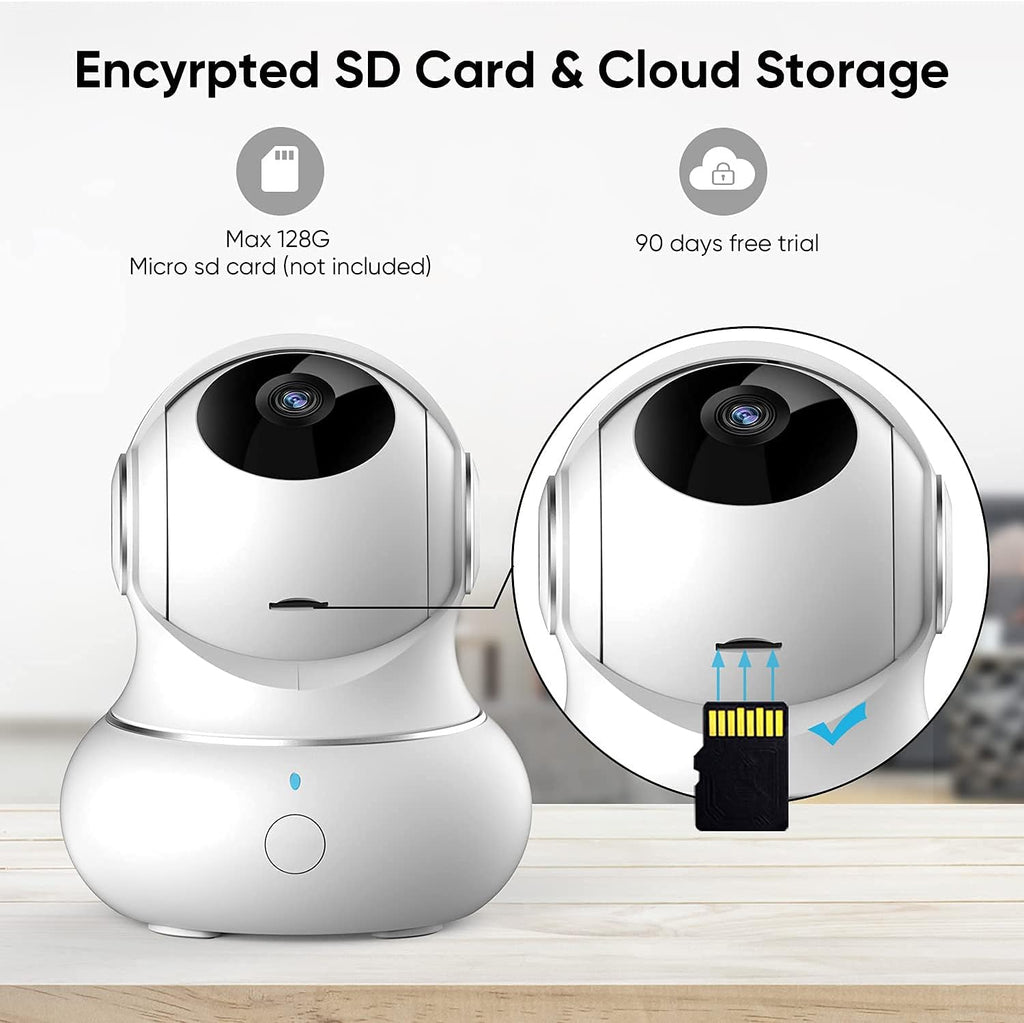 Indoor WiFi Security Camera with Auto Motion Tracking and Night Vision N8794