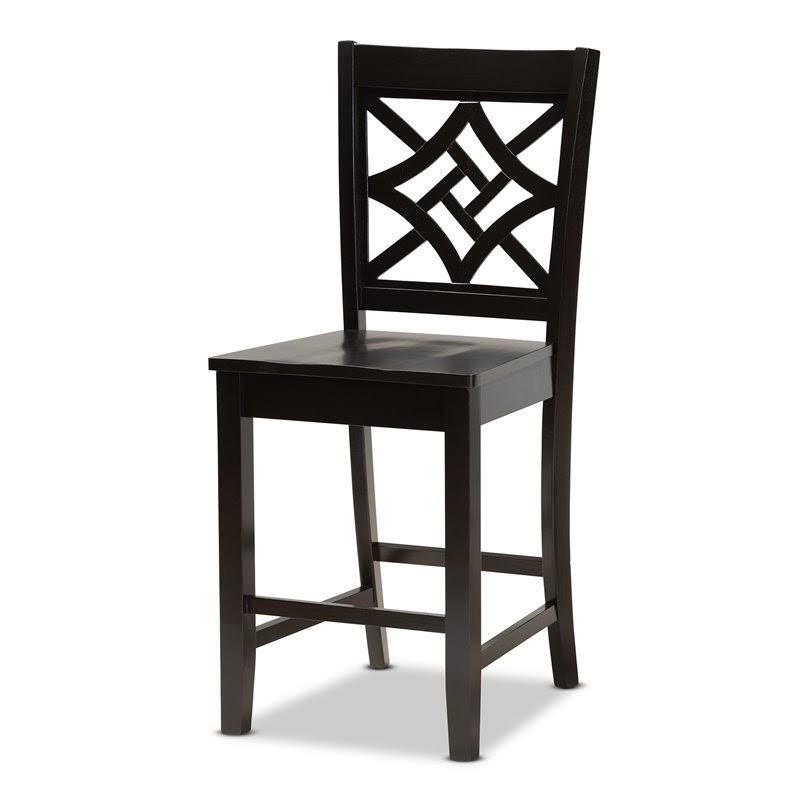 Transitional Dark Brown Finished Wood 5-Piece Pub Set K124842