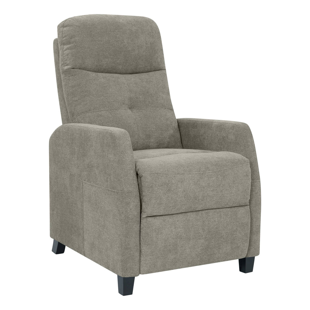 Warm Grey Push-Back Recliner Chair B8412