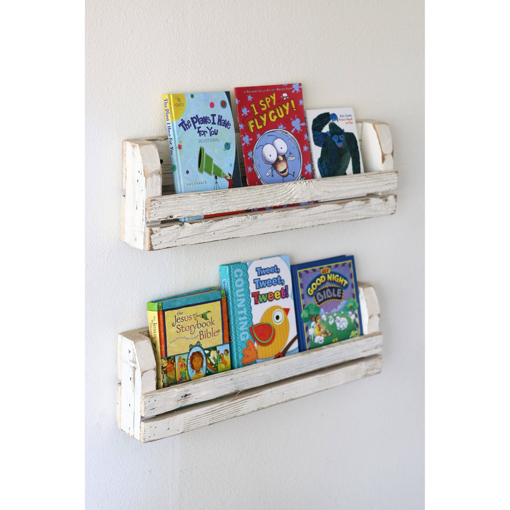 Black Slatted Shelves Set of 2 W242