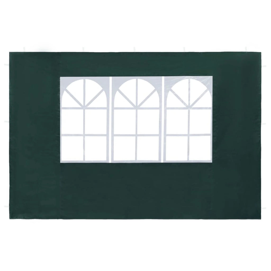 Green PE Party Tent Sidewall 2 pcs with Window T80866