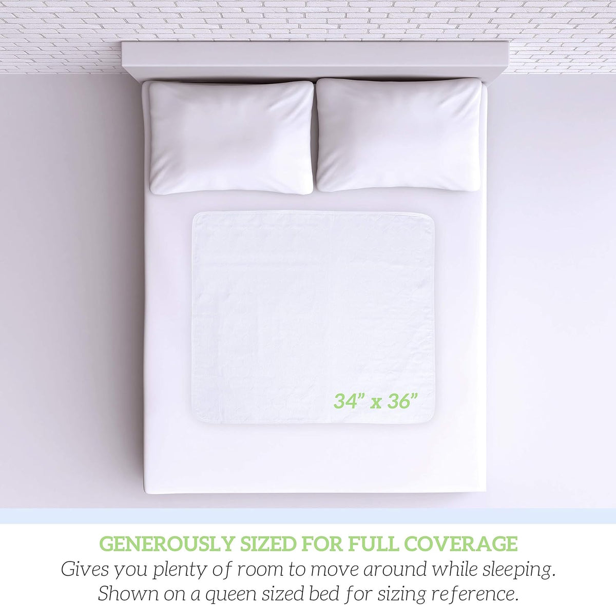 Washable Large Bed Pads, Pack of 6, 34 x 36 U44191