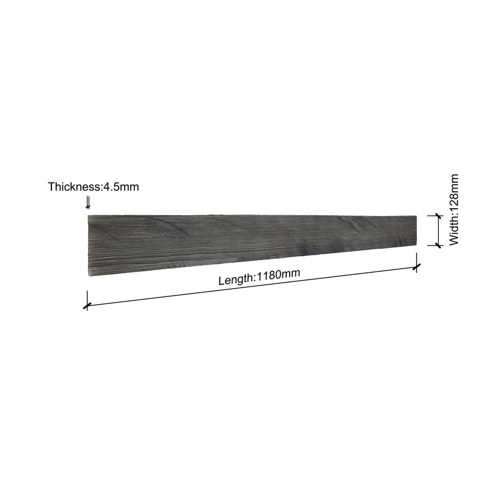 Self-Adhesive Distressed Real Wood Plank Dark Grey A343717
