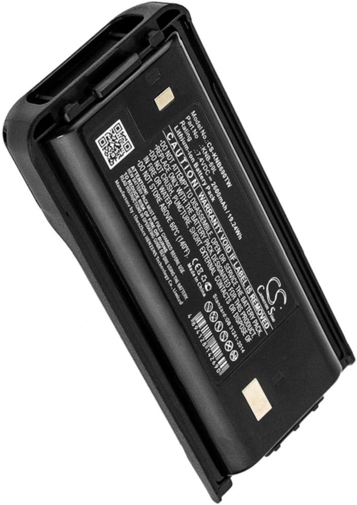 Replacement Battery for Kenwood NX-240, 2600mAh Li-ion, Pack of 2 H4644