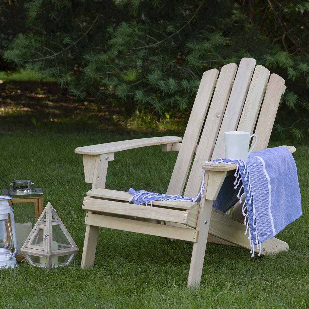 Natural Brown Folding Wooden Adirondack Chair E800
