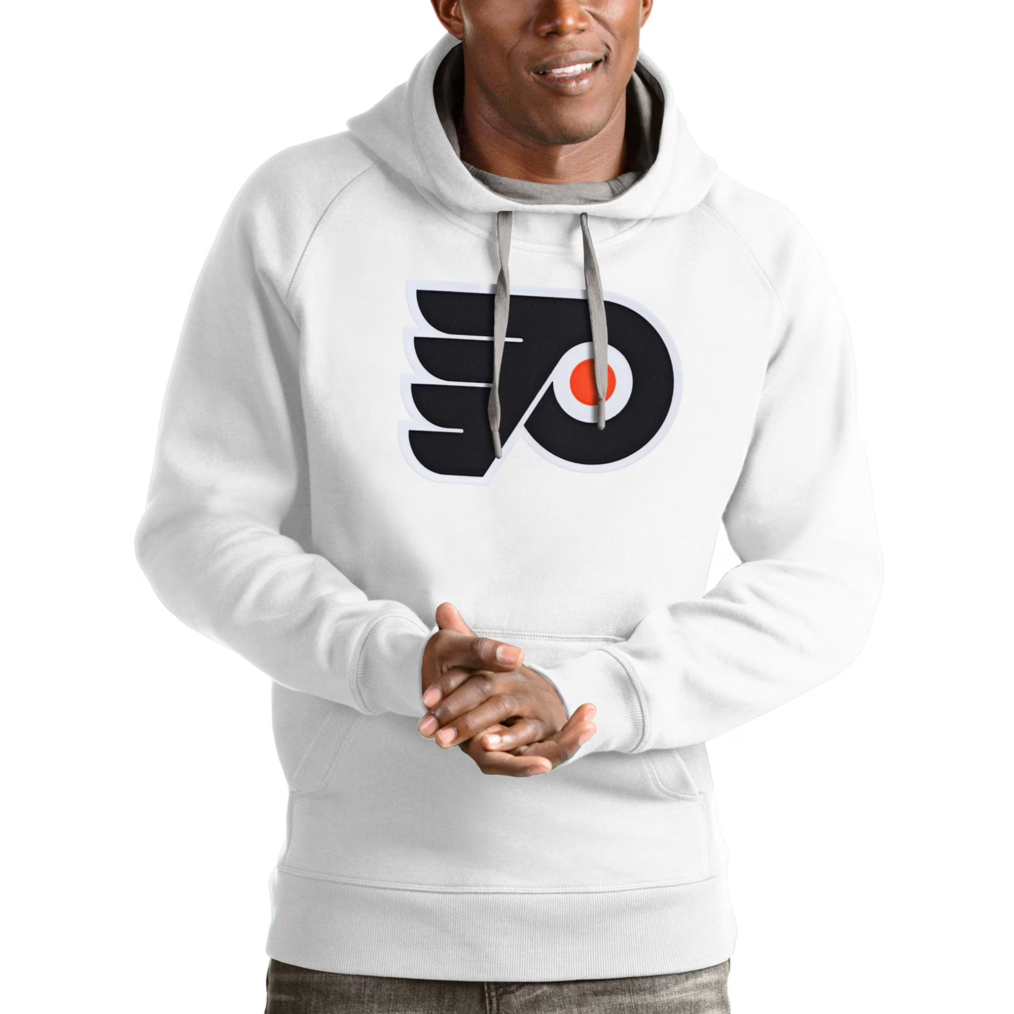 White Philadelphia Flyers Logo Victory Pullover Hoodie N7743