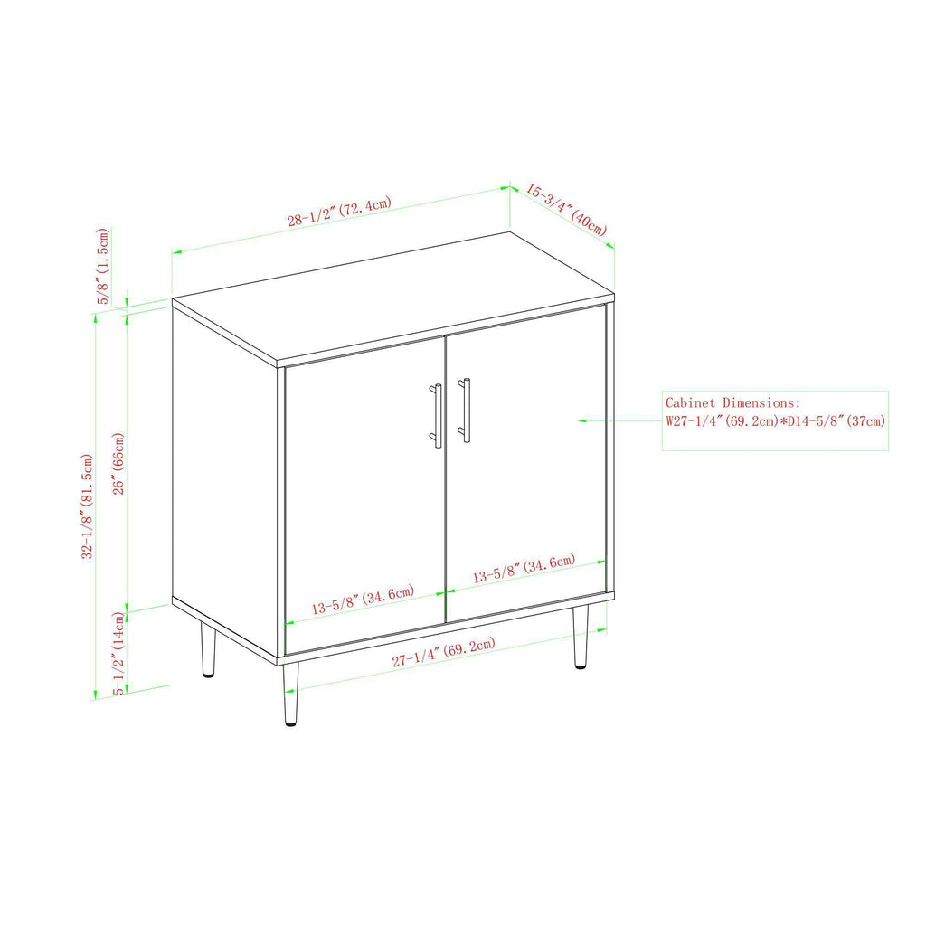 Solid Black Accent Cabinet L5698