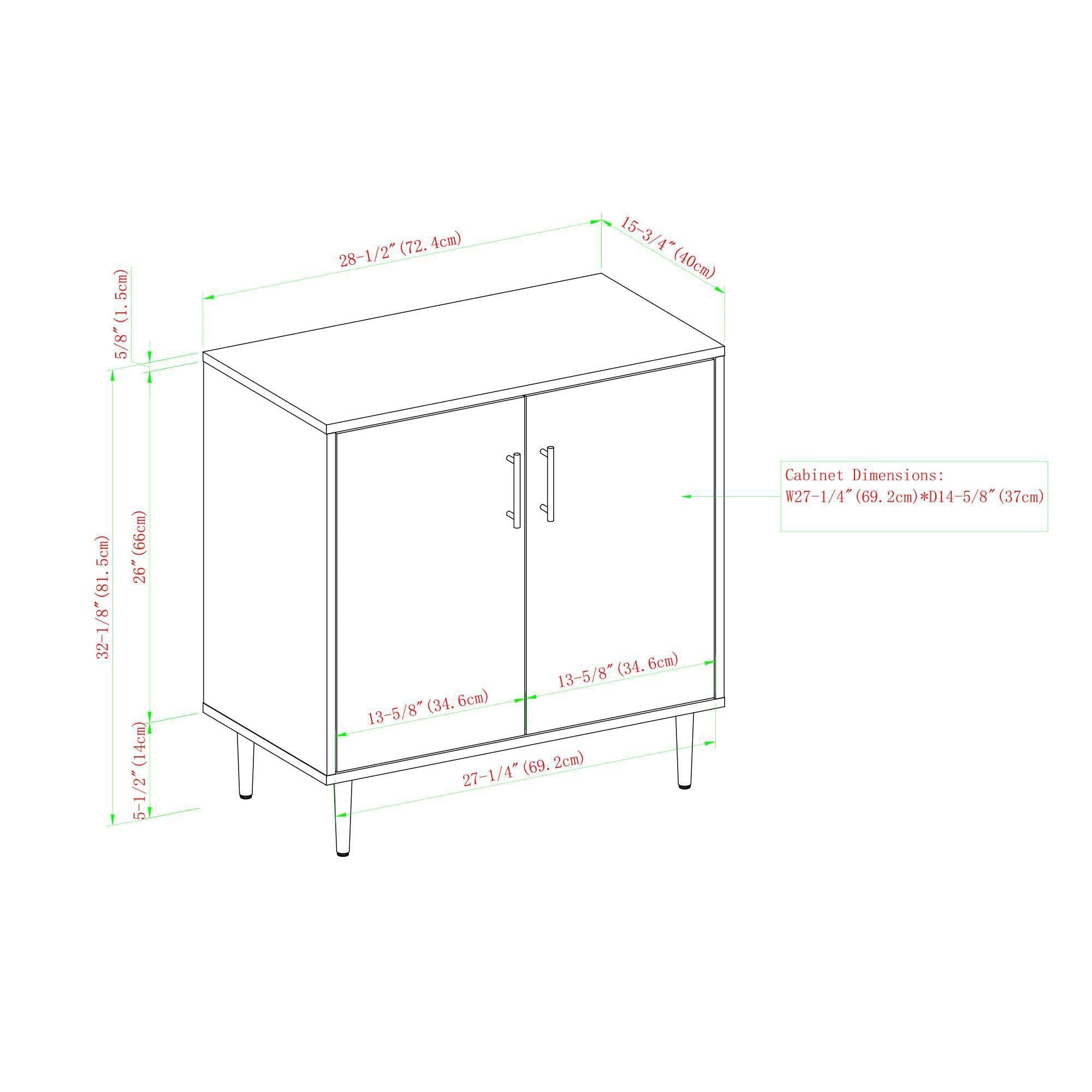 Solid Black Accent Cabinet L5698