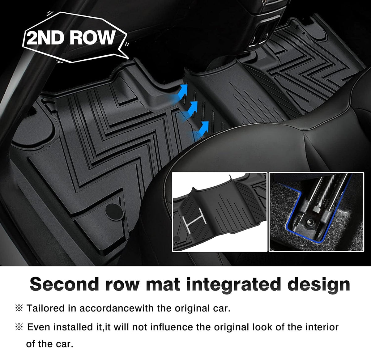 TPE All-Weather Floor Mat Liners for Jeep Grand Cherokee 2011-2021 K434