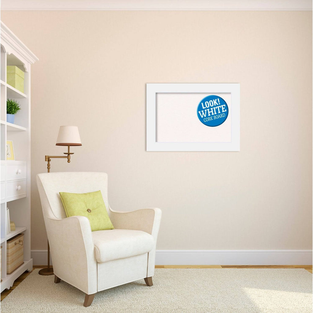 Framed Cork Board White E60458