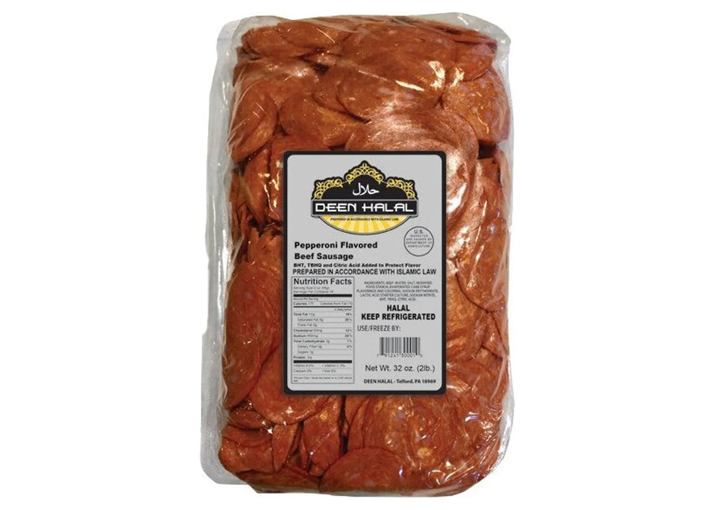 Halal Sliced Pepperoni Flavored Beef Sausage 2lbs Q677729