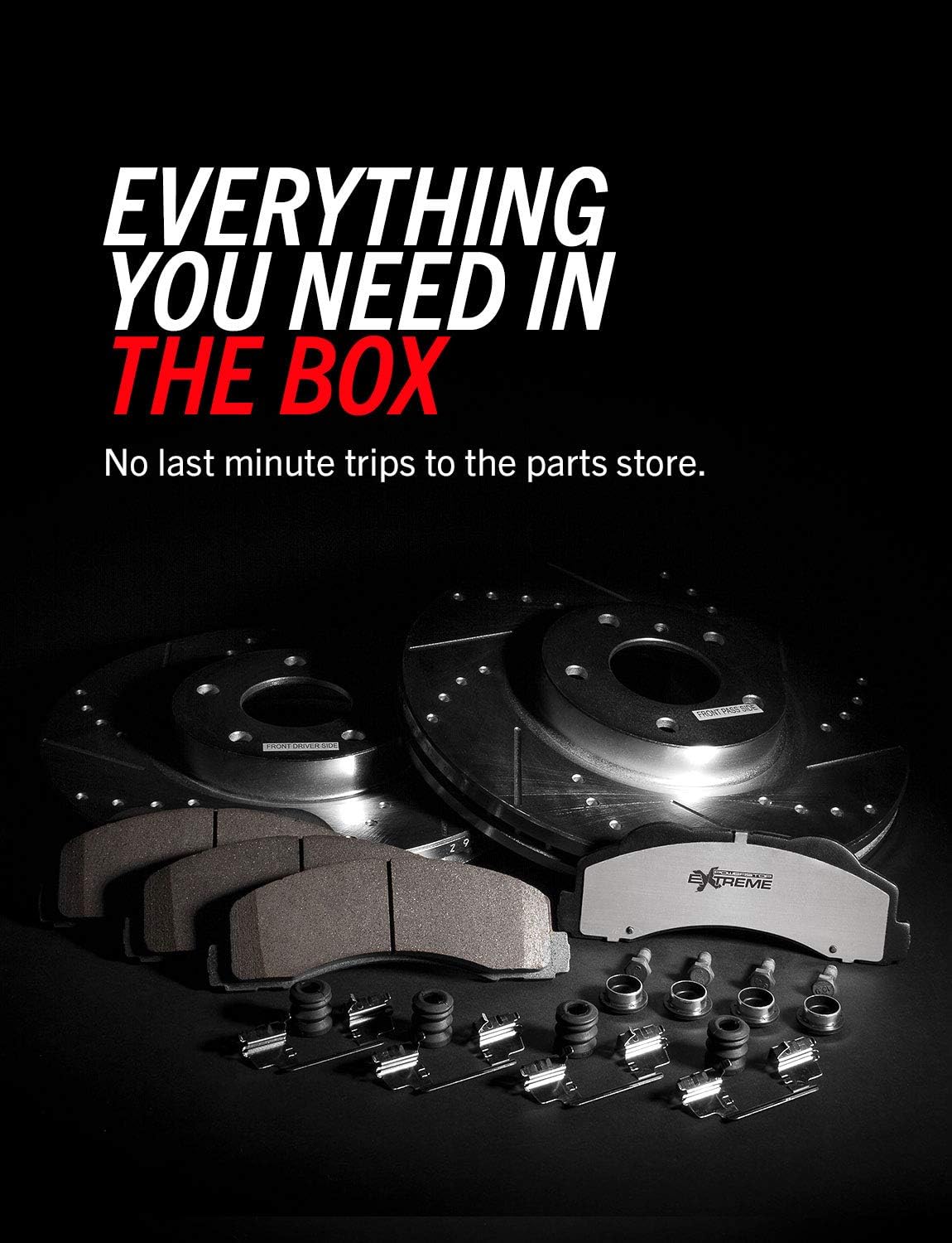 Front and Rear Carbon Fiber Ceramic Brake Kit with Drilled Slotted Rotors P89903