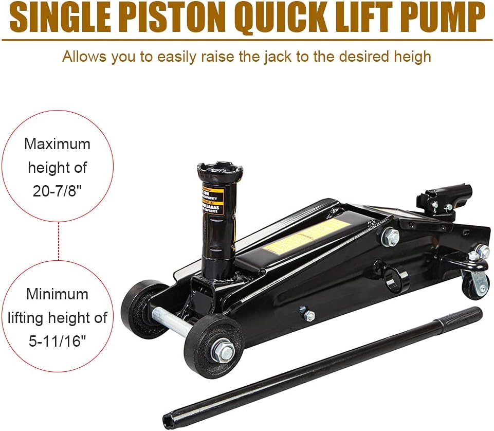 Black Hydraulic Trolley Service/Floor Jack C201