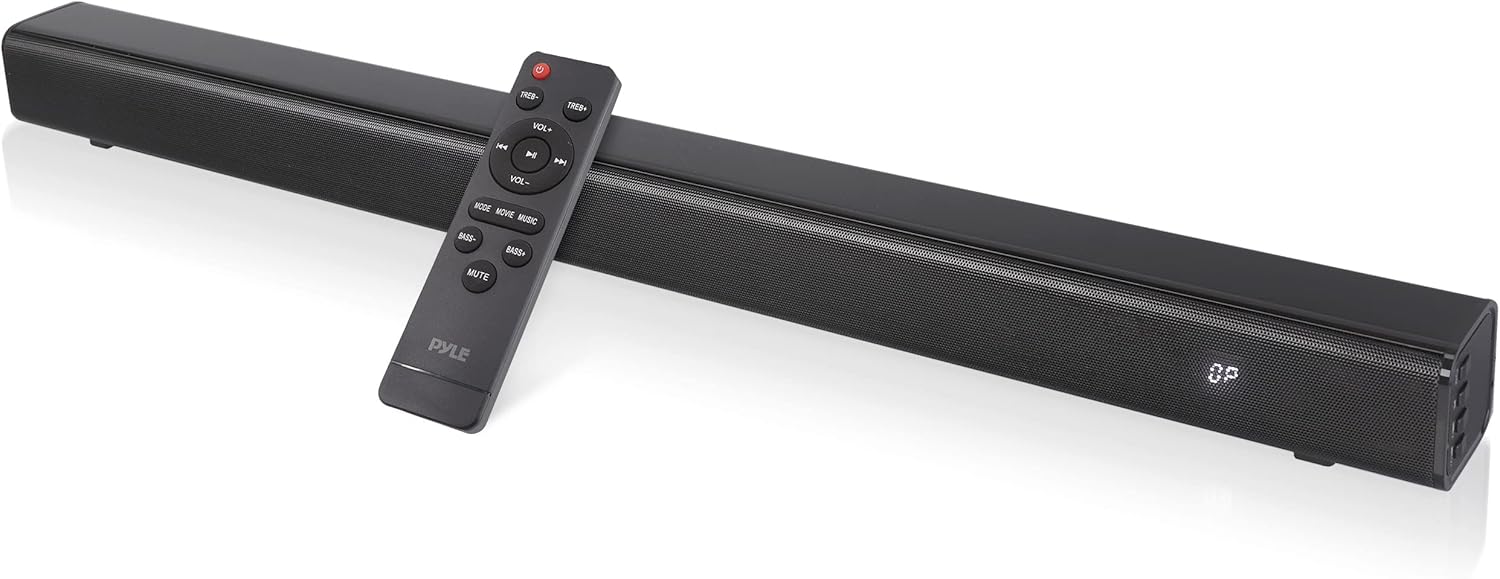 TV Speaker Soundbar with Bluetooth, Wall Mountable, 32 with Remote Control H910425