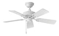 36 inch 5 Blade Outdoor Ceiling Fan in Appliance White B836126