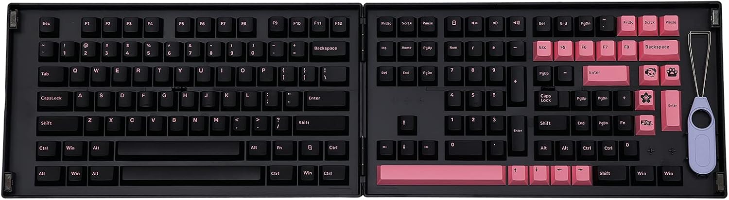 157 Keys Double-Shot PBT Cherry Profile Full Keycaps Set with Storage Box B34523