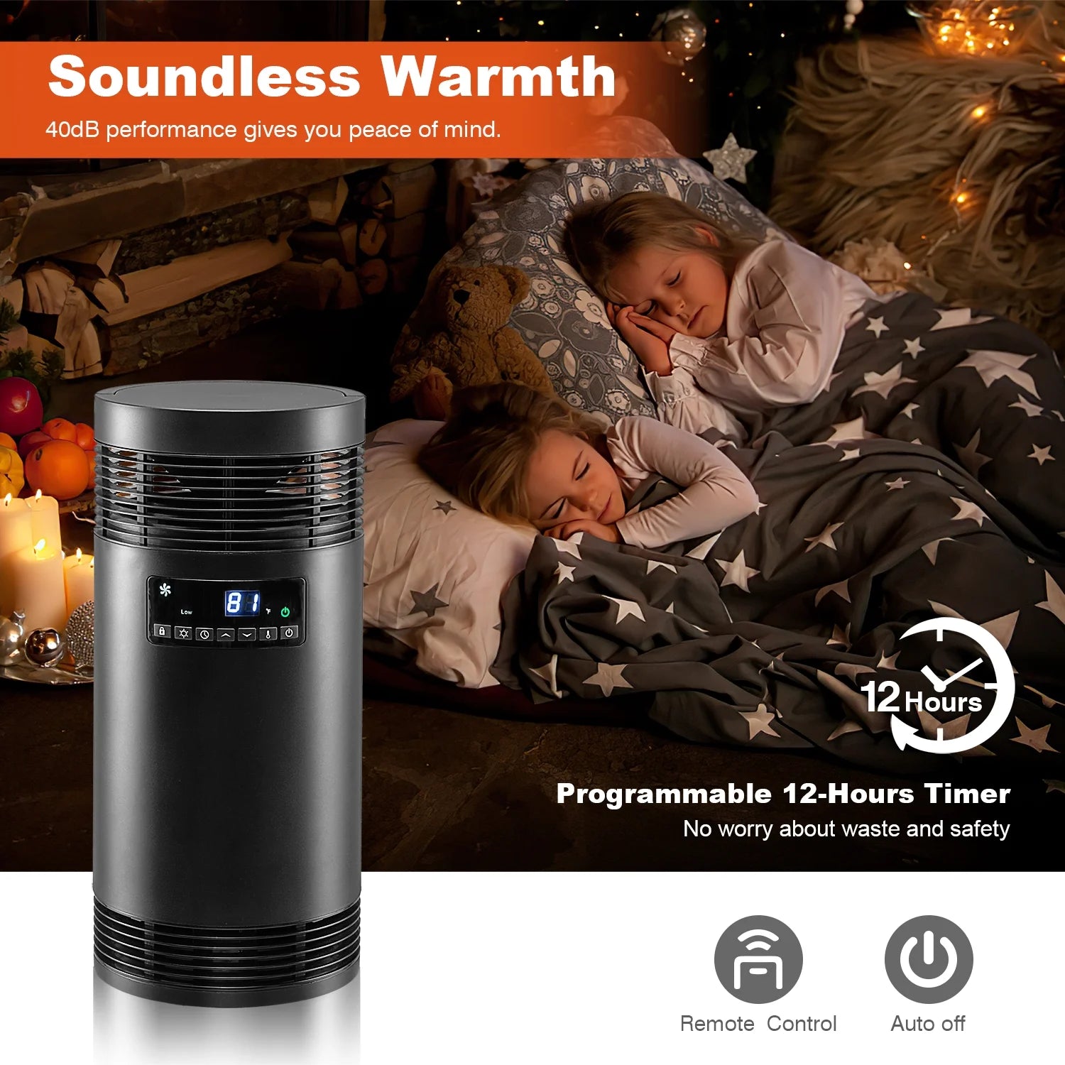 1500W PTC Ceramic Space Heater with Thermostat P8616
