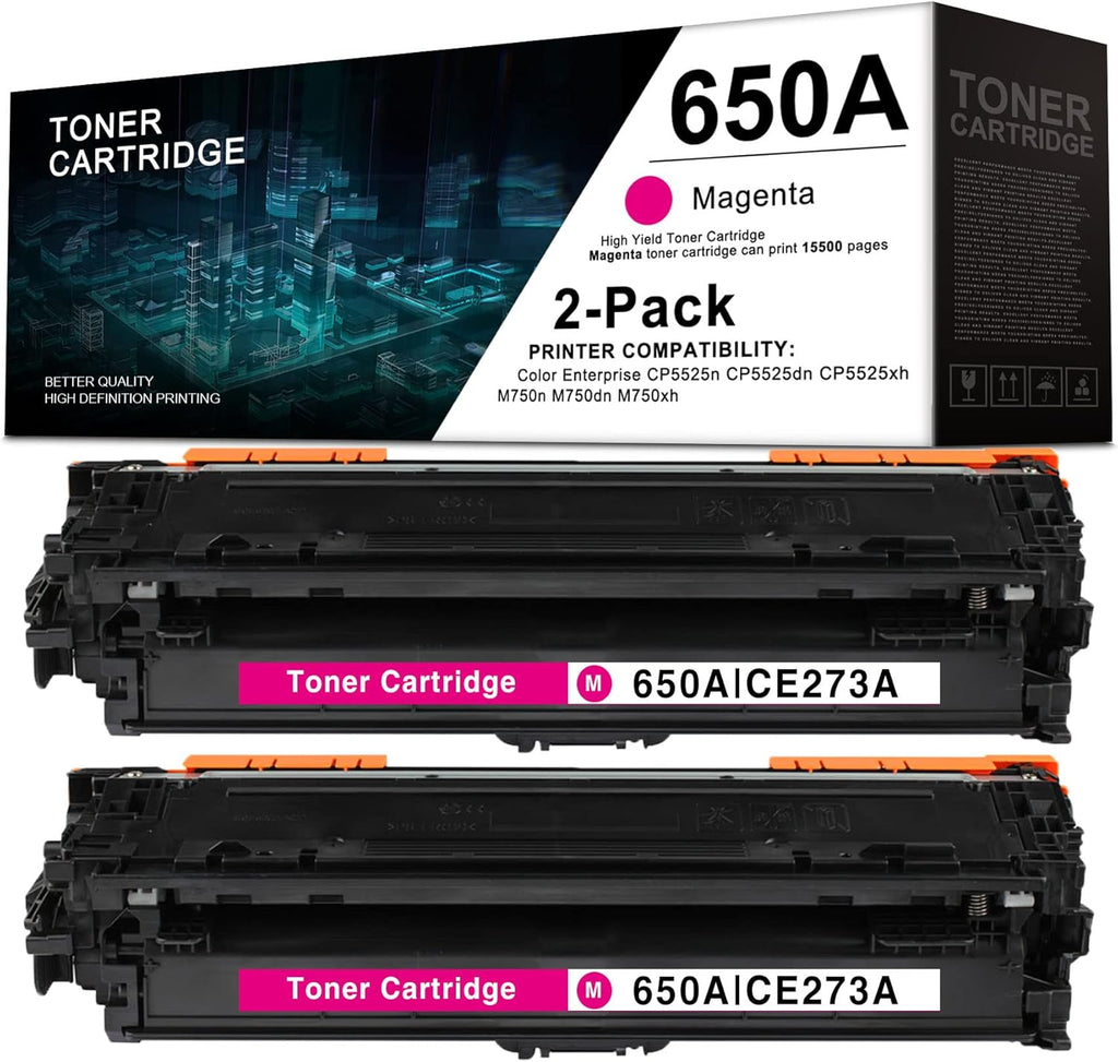 2 Pack Magenta Remanufactured Toner Cartridge Y110581