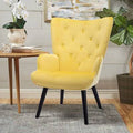 Yellow Velvet Tufted Armchair M43734