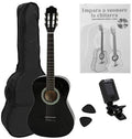 Black Classical Guitar Starter Pack with Gig Bag D500