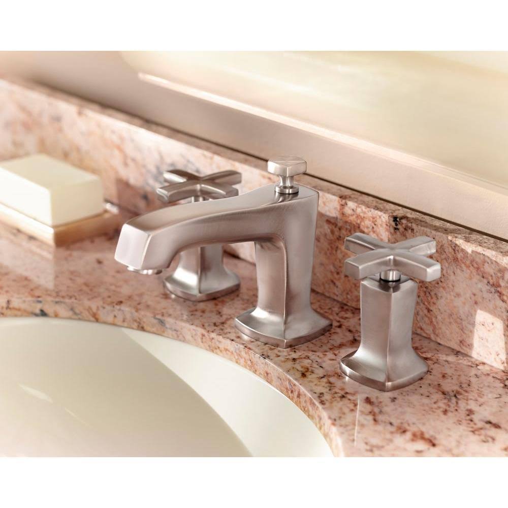 Vibrant Brushed Nickel Widespread Bathroom Faucet X1298