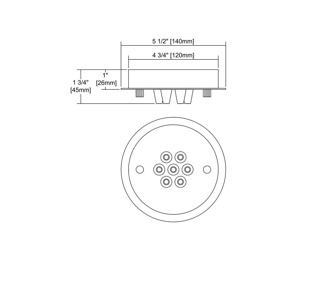 7 Light Small Round Canopy in Satin Nickel H870567