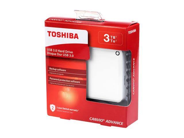 3tb Portable External Hard Drive White B112