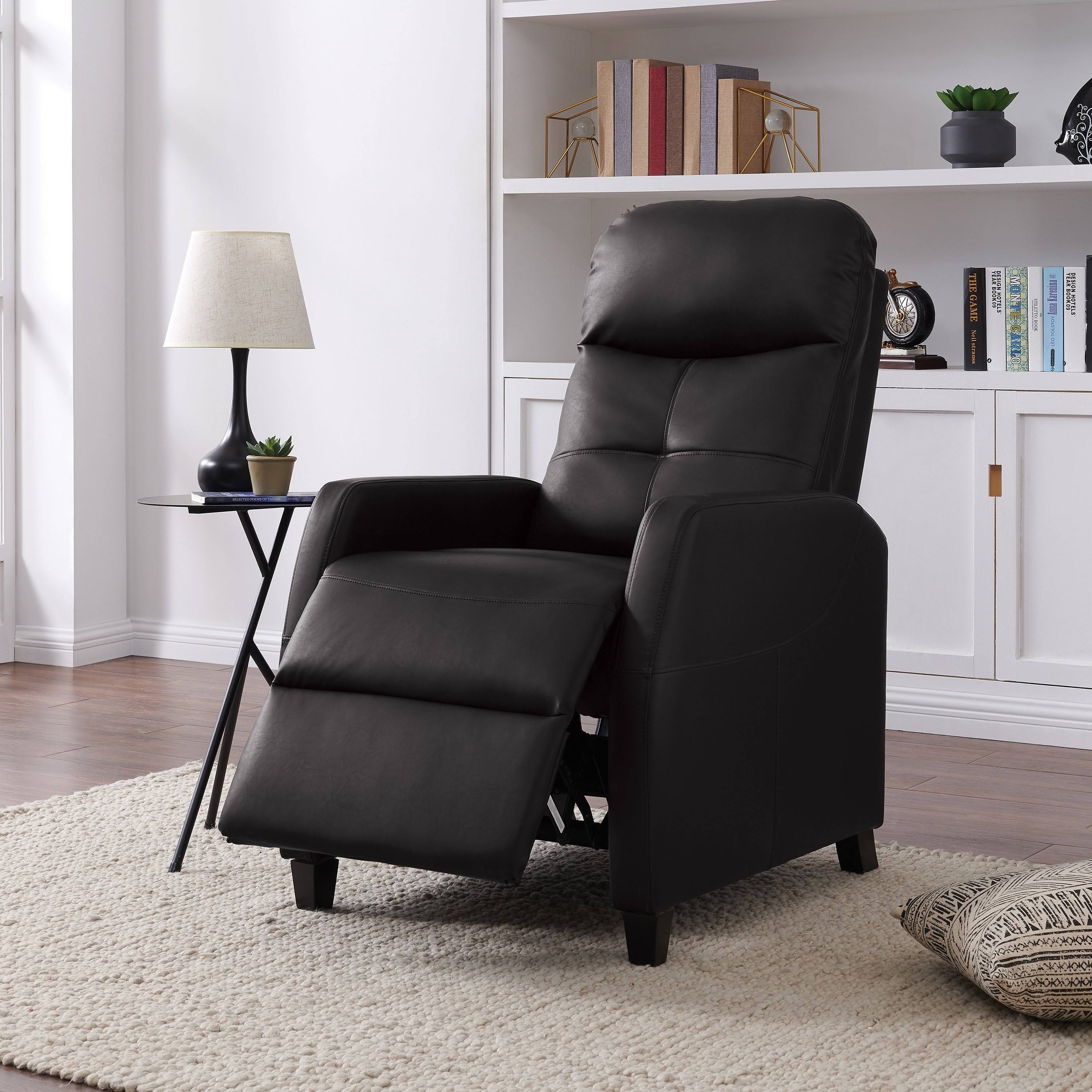 Warm Grey Push-Back Recliner Chair B8412