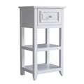 White Floor Cabinet with 1 Drawer and Shelves N182763