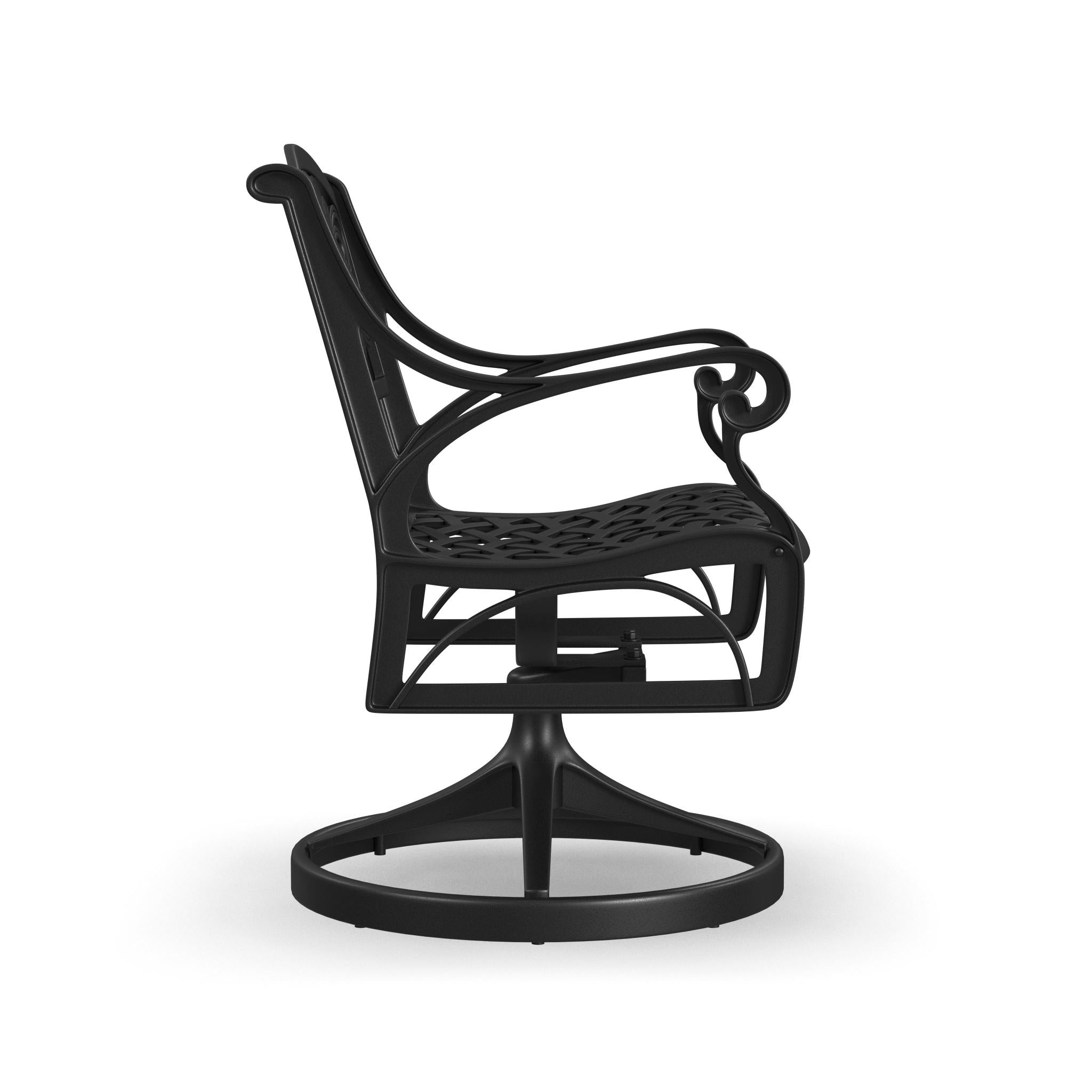 Black Aluminum Outdoor Swivel Rocking Chair U47510