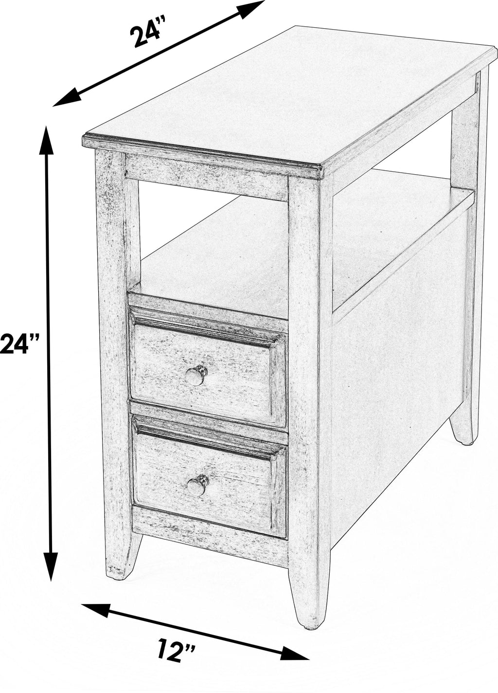 Antique Cherry Chairside Table F308560