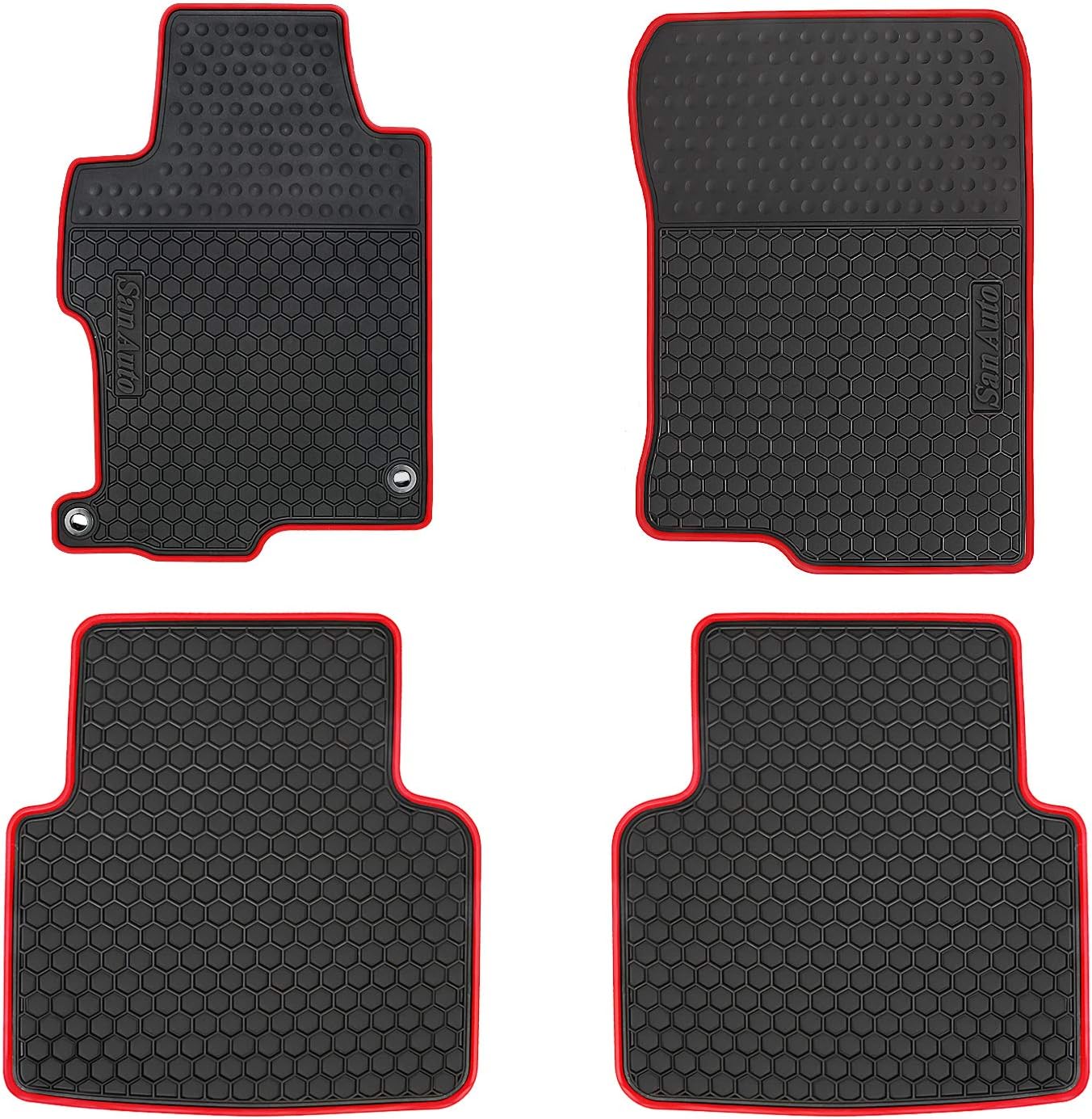 Black Rubber Car Floor Mats Y588315