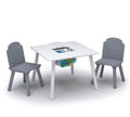 Grey Table and Chair Set with Storage F455