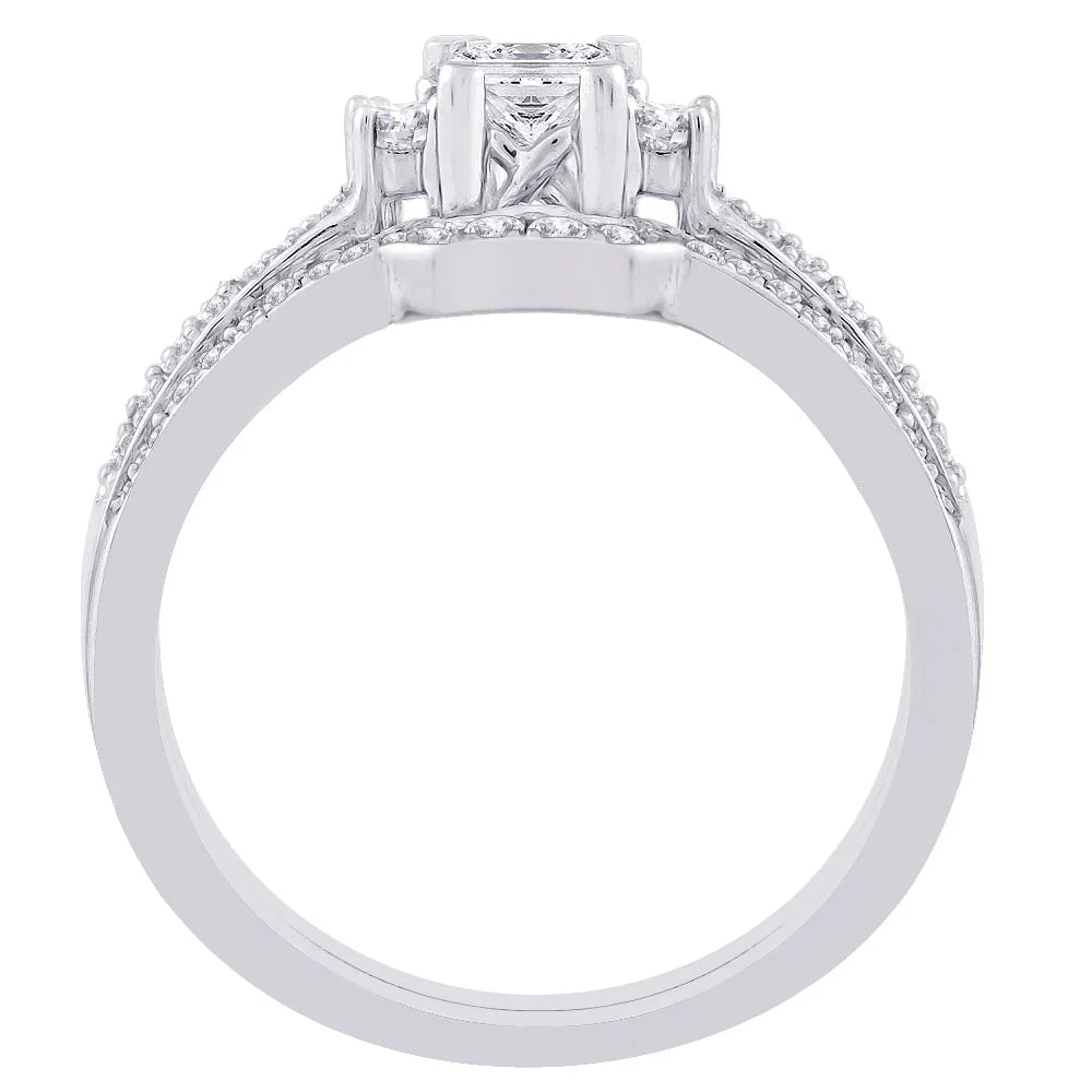 14K White Gold Diamond Bridal Engagement Set L778423