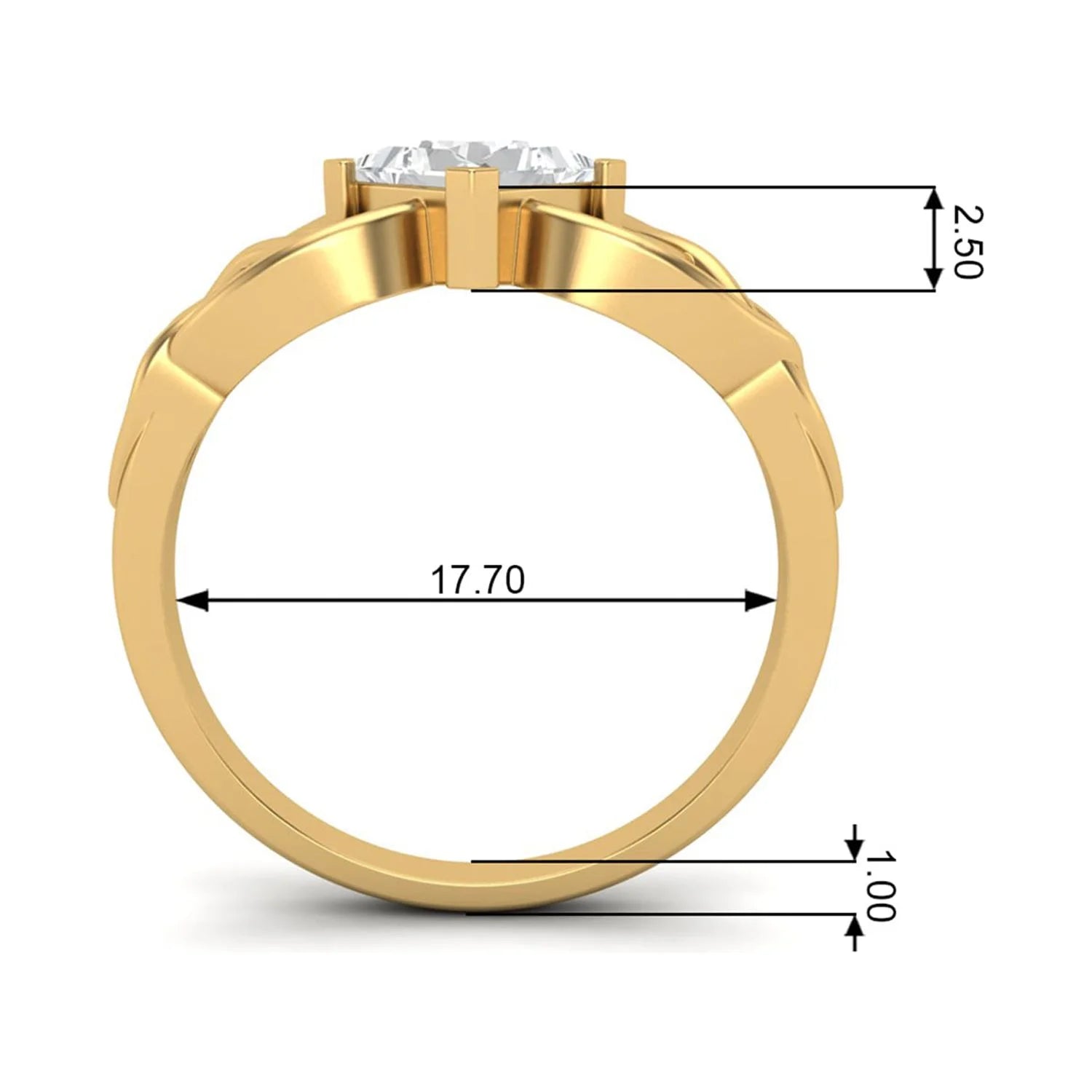 0.75 Carat Moissanite Diamond E Color VS1 Clarity 925 Silver Celtic Ring M971162