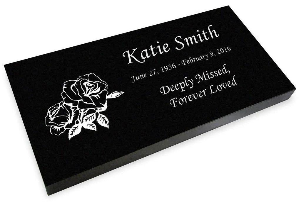 Black Granite Engraved Memorial Headstone N81744